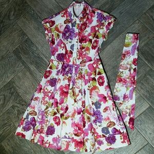 Eliza J Dress with Side Zipper and Full Skirt